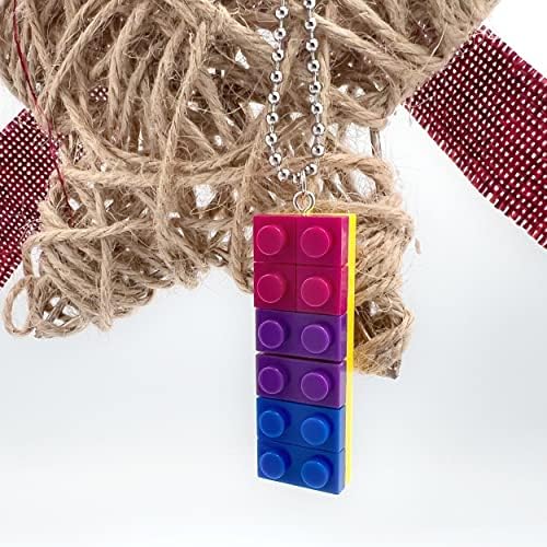 Moll de estilo Brincho de colar de orgulho gay de arco -íris para homens e mulheres - jóias unissex de arco -íris - tijolos