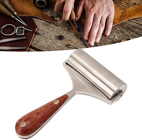 Rolo de borda da prensa de couro, para couro DIY, colchas, ferramentas de platô, rolador de borda de borda de couro rolo de borda de borda e mais suave, cola de couro laminando rolo de ferro rolos para hobby feitiço