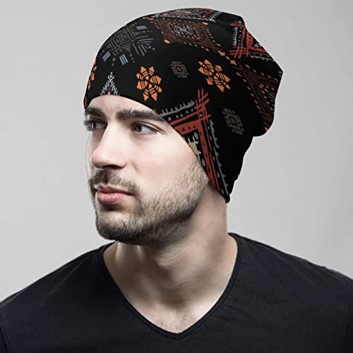 Baikutouan Slavic Folk Art Floral Print Feanie Hats for Men Mulheres com Design Capulh Cap