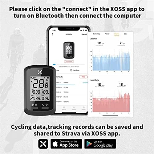 Xoss G+ GPS Ciclismo de ciclismo Speedômetro sem fio Speedômetro Odômetro Rastreador de ciclismo Bicicleta MTB Biciclo