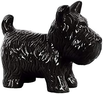Benjara, preto Benzara BM179349 Ceramic Standing Welsh Terrier Dog Fatupe