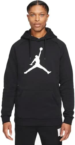 Capuz masculino da Nike, moletom com capuz/mistura de algodão/poliéster Jordan ativo da6801 preto