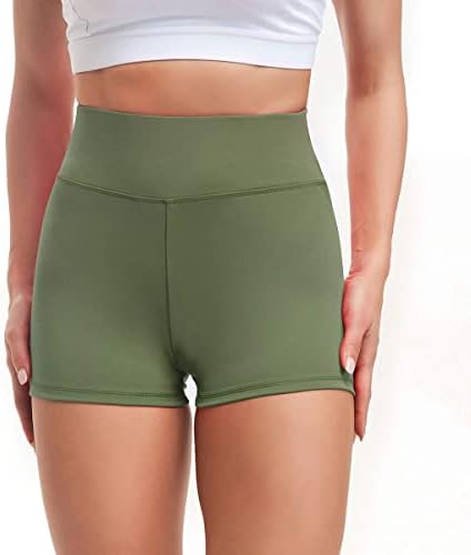 Mulheres shorts de ioga ruched booty high wity ginout shorts
