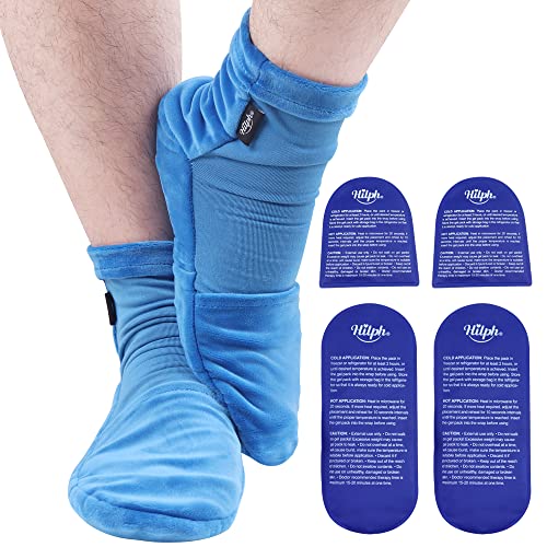 Meias de terapia a frio Hilph para alívio da dor dos pés e do salto, meias de neuropatia de meias de pacote de gelo para