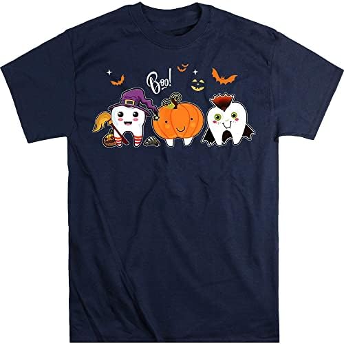 Camisa de Halloween da tripulação do dentista, esquadrão dental, camisa de Halloween de dente, camisa de Halloween, festa de Halloween