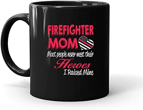 Caneca de café de novidade para o pai do bombeiro pai da filha filho filhos, pessoas nunca encontram seus heróis, eu levanto o meu,