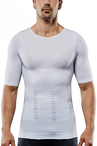 Camisa de compressão masculina de manga curta de manga curta Tampa de corpo de corpo emagrece