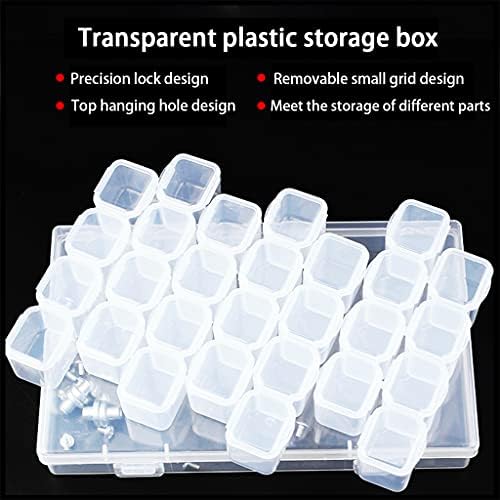 Techinal Transparent 28 compartimentos caixa de armazenamento transparente Tinas de plástico Ferramentas de armazenamento 28 Caixa de