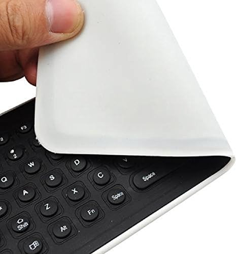 Lookatool portátil USB mini teclado de silicone flexível dobrável para notebook laptop preto, compatibilidade para notebook de laptop,