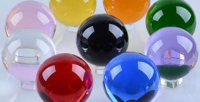 ECYC Ball de cristal de cristal de vidro claro mágica Bola de cristal natural de cura esfera de cura Fotografia Props Gifts