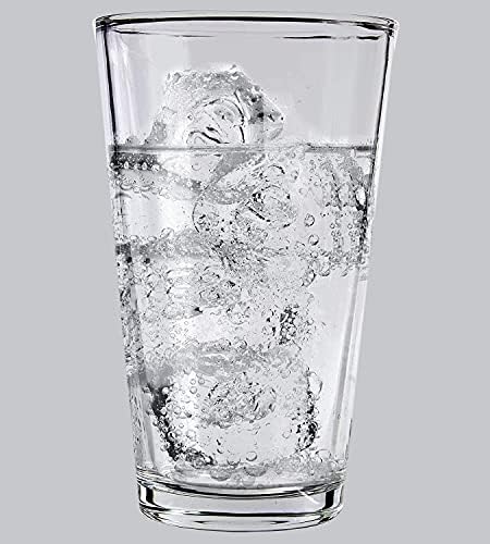 Friwer Pub cônico os copos de bebida 16 oz. Base pesada Copos de vidro transparente para água, cerveja, suco, chá de gelo, bebidas de bar simples - lavadora de louça Safe