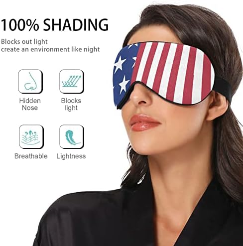 Máscara de olho do sono unissex Novelty-us-American-Flag Night Sleeping Mask