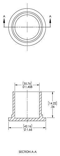 CAPLUGS QC221AK1 Captura de utilidade linear de plástico para limitar o tamanho 1-7/16 C-22, PE-LD, para capacitar o tamanho 1-7/16, vermelho