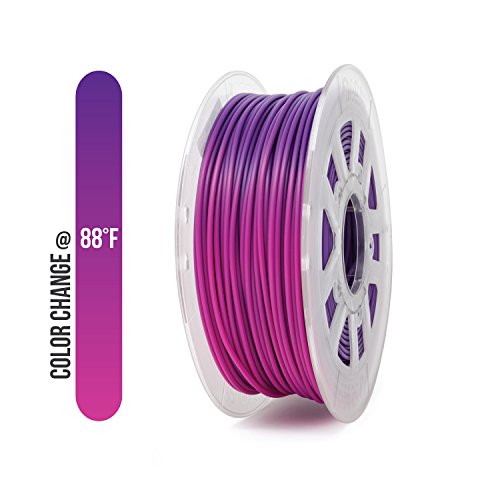 Gizmo Dorks 3mm PLA filamento 1kg / 2,2 lb para impressoras 3D, mudança de cor roxa para rosa