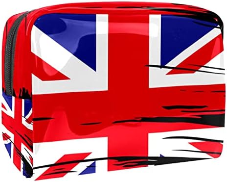 Bolsa de maquiagem tbouobt bolsa de bolsa cosmética bolsa bolsa com zíper, bandeira do Reino Unido