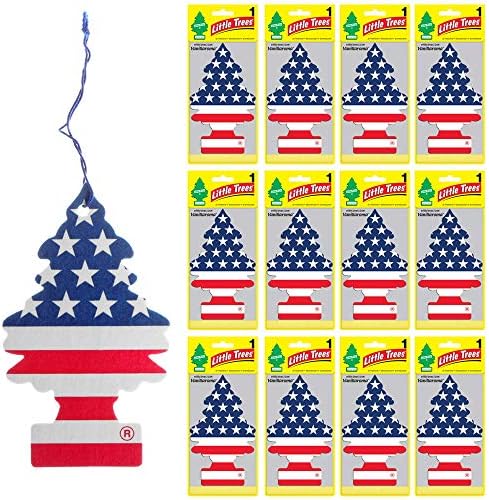 12 Árvores pequenas Vanillaroma Scent Car Scownener Air American Flag Auto Hanging