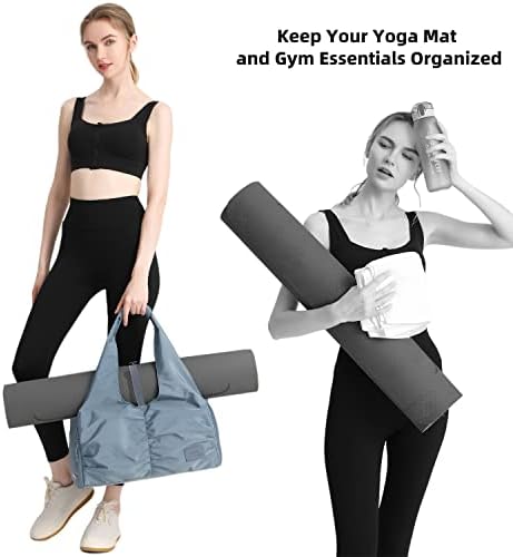 Viagem Bolsa de ginástica de ioga para mulheres, carregando equipamentos de exercícios, maquiagem e acessórios, compartimento de sapatos e bolsos de armazenamento seco úmido
