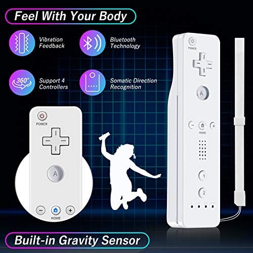 Controlador remoto e substituição do controlador Nunchuck para o controlador Nintendo Wii e Wii U ， Crifeir Wireless Remote and