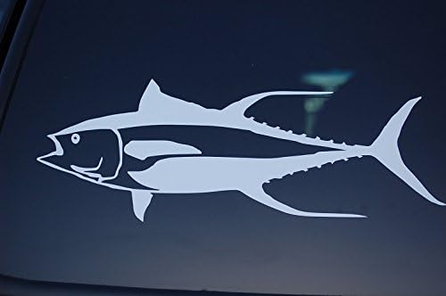 Adesivo de peixe pesca vinil dado cortado decalque albacora de atum de tunete da janela de caminhão v141