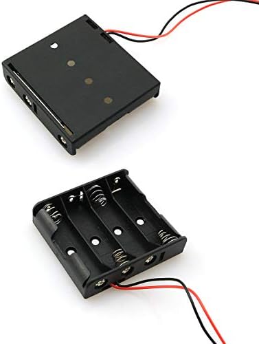 Caixa de bateria ZRM & E 6V Power Box 4XAA com CC 5.5x2.1 Mate de conector com conector de conector de barril no Arduino