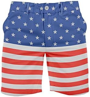 Tipsy Elves Men's USA Patriótico Shorts - Bolsos de bandeira americana shorts para 4 de julho