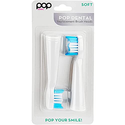 Pop Sonic Electric Toothbrush Bonus 2 Pacaco Escrores de dentes elétricas infantis com 2 velocidades e 15.000 a 30.000 tacadas/minuto