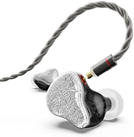 BETN BMASTER5 em monitores de ouvido, diafragma 1DLC+4BA 5 Drivers Ear fones de ouvido com cabo OFC banhado a prata, fones
