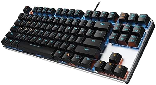 Teclado do teclado com teclado de jogos com fio WYKDL, RGB LED Rainbow Lits 108 teclas com interruptor vermelho, para