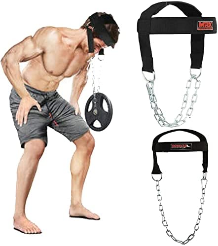 Mrx Boxing & Fitness Leving Levending Head Churness acolchoado com cadeia de metais de serviço pesado de cinta ajustável