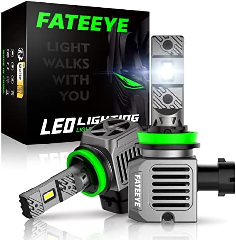 Fateeye H11/H9/H8 LED BULS DE FARECTH, 20000 LUMENS 600% FACTAMENTOS DE LED SUPER BRILHOS, 100W 6500K LED LED LED KIT IP68