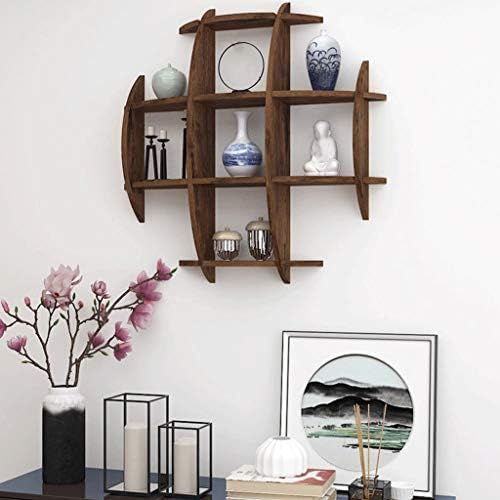 XJJZS BOGU Frame Madeira sólida Estilo chinês Multiture Cabinet Sala de estar de estar moderna Minimalista Parede pendurada Display