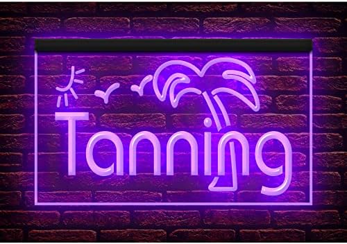 160042 Tanning Beauty Salon Shop Studio Open Display LED Light Neon Sign