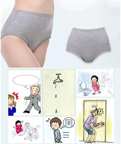 Zayz incontinência feminina hi-calwear de cintura 5 camadas Panties absorventes à prova de vazamento, proteção contra vazamentos
