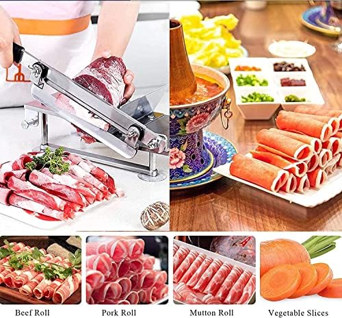 Manual Flicer de carne congelada Slicer de aço inoxidável Carne de fatia de carne de carne de carne de carne de carne de carne de carneiro para cozinhar lençóis de vegetais em casa e uso comercial