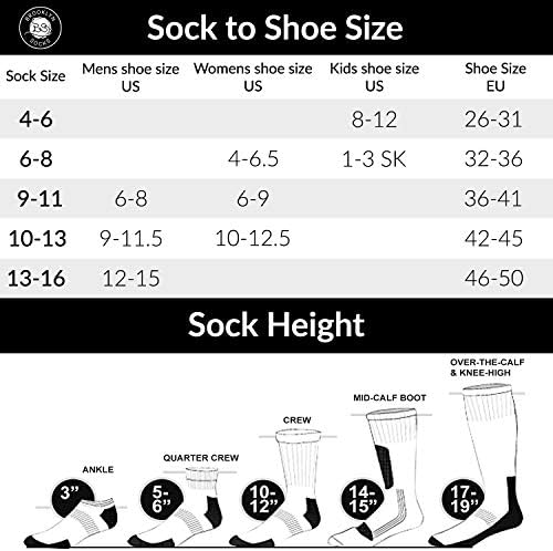 Grandes e altos Diabetic Neuropathy Ringspun Cotton Crew Socks, King Size Mens Athletic meias - 6 pares