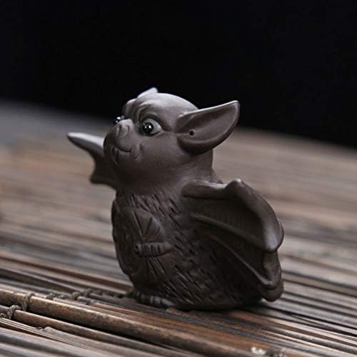 Homoyoyo Bat Fatuetas decoração de Halloween figura figura de chá cerâmica Tea Bat Tea Pet Pet Decorativo Halloween Ornamentos