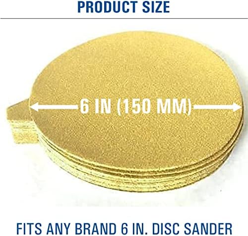 Starcke Premium 6 polegadas PSA Gold Landing Discs - Oxido de alumínio Auto adesivo Back - Para madeira, tinta, metal e plástico