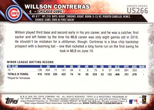 Topps Update Baseball #US266 Willson Contreras Rookie Card