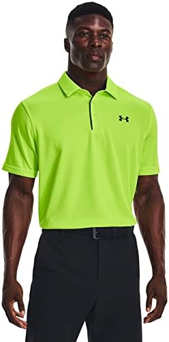 Under Armour Men's Tech Golf Polo, Lime Surge / / Black, X-Large Alto