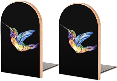Hummingbird Tattoo Livros Livros Decorativos Print Wood Ends para Shelve Pack de 1 par