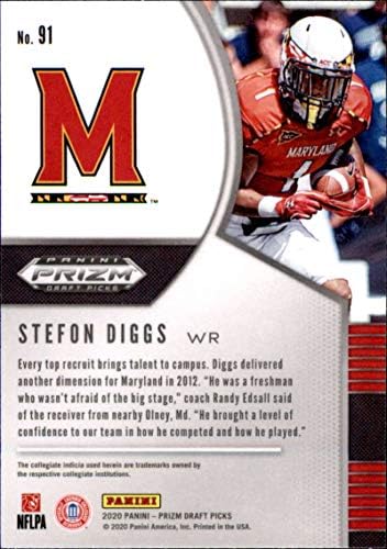2020 Panini Prizm Draft #91 Stefon Diggs Maryland Terrapins Football Trading Card