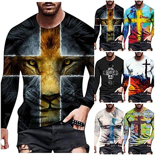 XXBR Mens Novidade de manga longa Tees gráficos Spring Moda Christian Jesus Cruz Fé Imprimir 3D Funny Athletic Camisetas