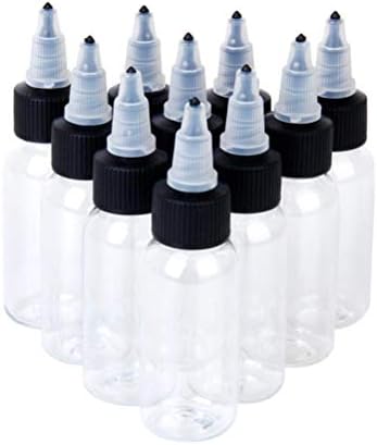 Oderol Lianxiao - 10pcs Dispensing Bottles Bottle Bottle com Twist Top Top Captattoo Ink Storage Bottle Random Color 60ml