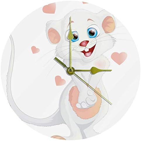 Relógio de acrílico de rato de desenho animado Tizorax para família, bateria de lítio de despertador, durável, com interface USB, forte