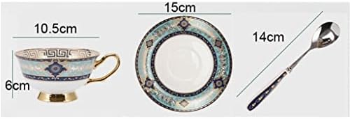 MJWDP Color de ouro pintado de osso China Conjunto de café Cerâmica Conjunto de chá de cerâmica Copo de caneca de caneca de caneca