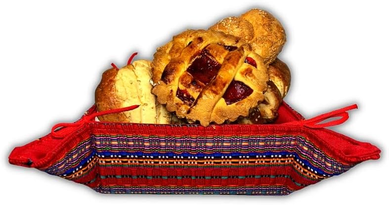 Cesta de pão, cesta de frutas, cesta artesanal, cesta típica de pão guatemalteco, cesta de pão, cesta de tortilha, cesta de frutas, 1 pacote