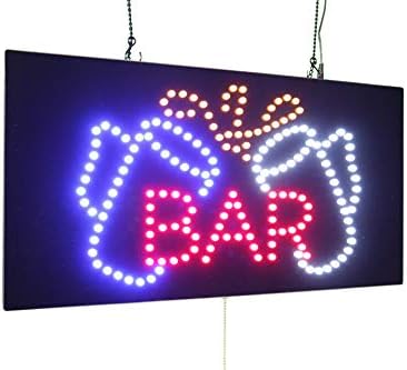 Sinal de barra, sinalização de topking, LED neon aberto, loja, janela, loja, negócios, exibição, presente de inauguração, bar