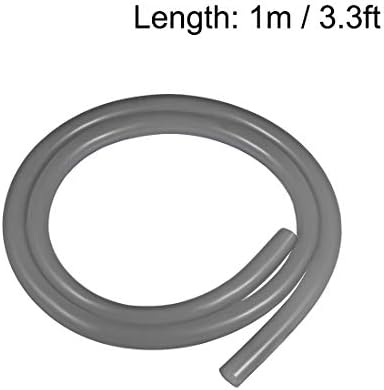 tubulação de silicone uxcell, 3/18 id x 1/2 od 3,3 pés de borracha tubo de mangueira de água tubo para transferência