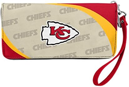 Littlearth Womens NFL Kansas City Chiefs Curve Zip Organizer carteira, cor da equipe, 8 x 4 x 1