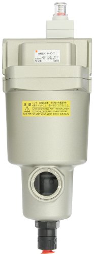 SMC AM350C-N04D-T Filtro de ar comprimido de névoa de névoa, n.o. Dreno automático, 0,3 mícron, com indicador de serviço